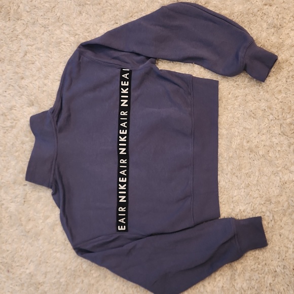 NIKE WOMENS CROP TOP HALF ZIP SWEATER SMALL - Picture 5 of 6